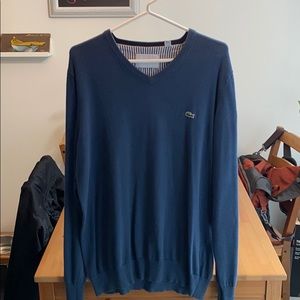 Lacoste V-neck Sweater Blue